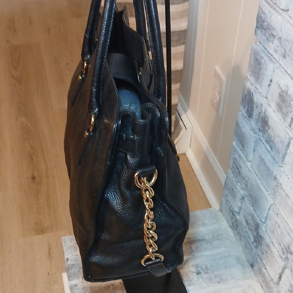 Michael Kors Hamilton Moderne Large Leather Satchel Black Excellent Condition - Picture 4 of 11
